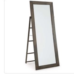 Signature DESIGN BY ASHLEY Dirkins Gray 28 in. W x 67 in. H Rectangle Wood Full Length Mirror