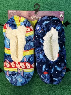 NEW! Disney Stitch Slippers- One size fits Most