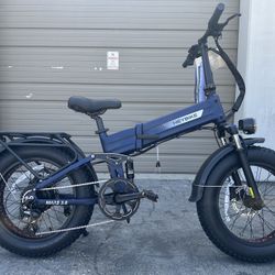 HEYBIKE Mars 3.0 Full Suspension Torque Sensor Folding Electric Bike In Blue
