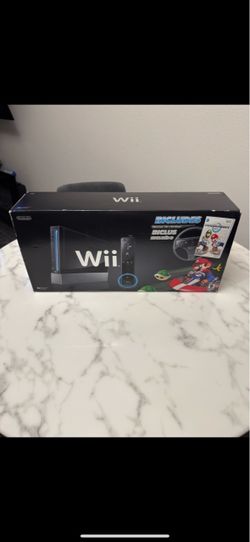 Nintendo Wii Mario Kart Bundle + Wii HDMi Converter