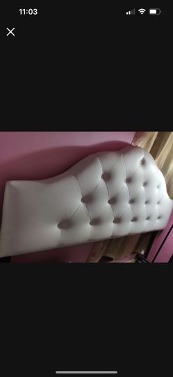 White King Size Tufted Headboard 