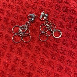 Silver Loops Dangling Earrings
