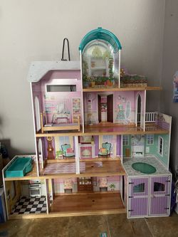 Barbie Doll House , Plane, Foodtruck And Ice cream Truck 