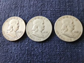 1949 Silver Franklin Half Dollars (S, D And P Mint) 