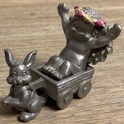 Spoontiques Miniature Cherub Pulled By Bunny
