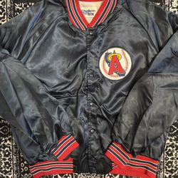 Vintage Chalk Line Satin Jacket 