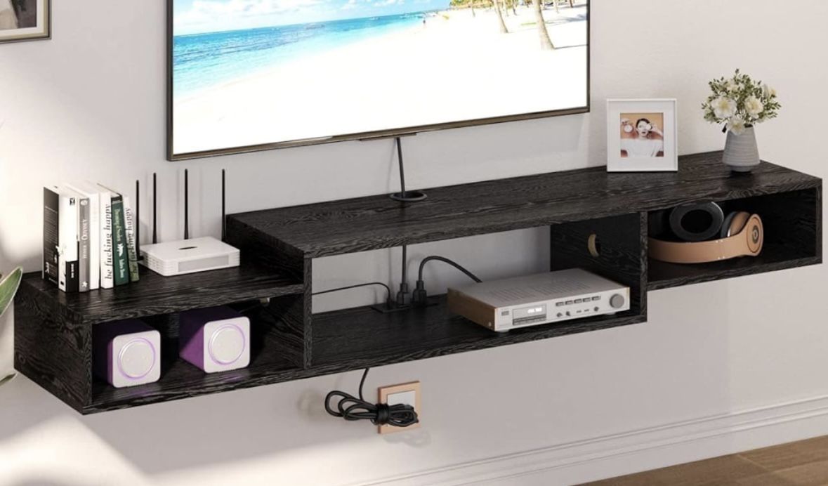 Wall Mount White TV Stand USED