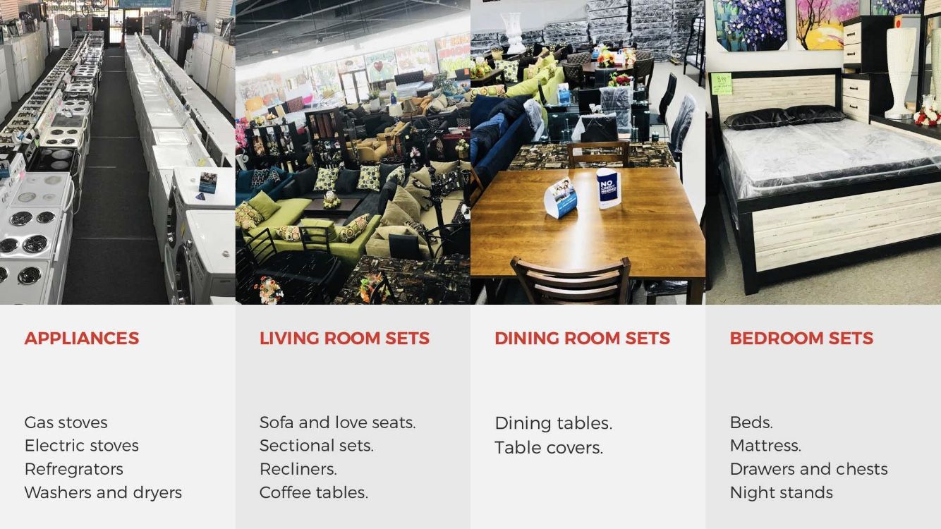 Furniture and appliances sale