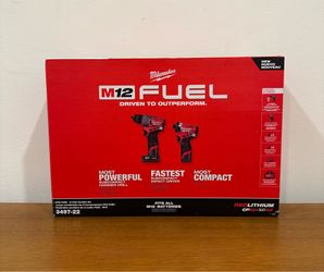 Milwaukee M12 Fuel Tool Combo Hammer Drill/Impact Driver (3497-22) **Brand New**