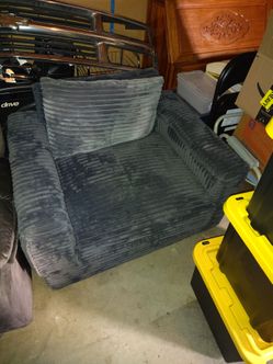 Plush Charcoal gray lounge chair