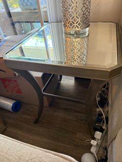 Mirrored side table