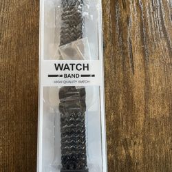 New Black Dressy metal wristband for Fitbit Versa 2/1/Lite/SE, 22m