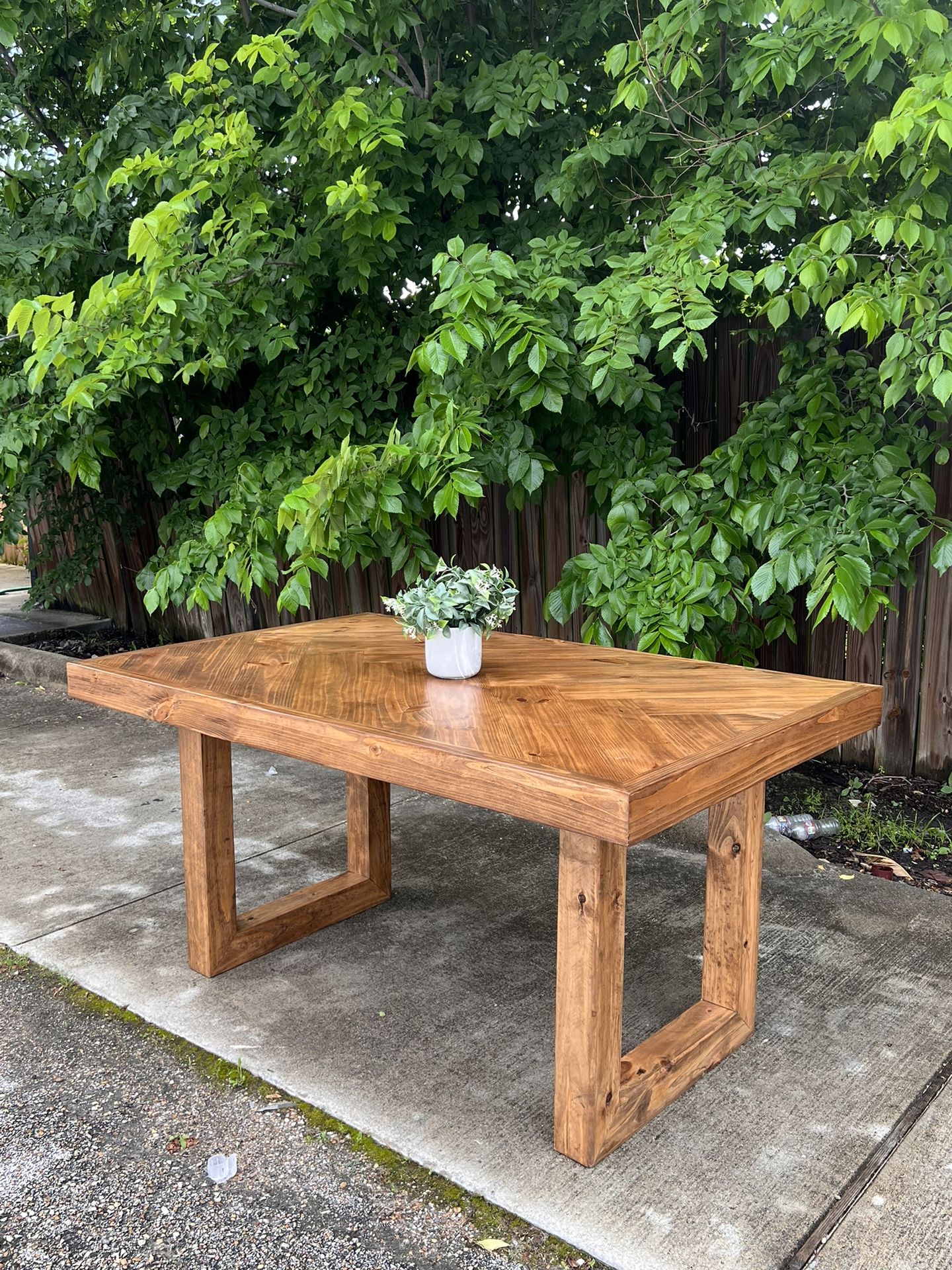 Custom Built Dining Table Solid wood Farmhouse Set Modern Rustic Bench