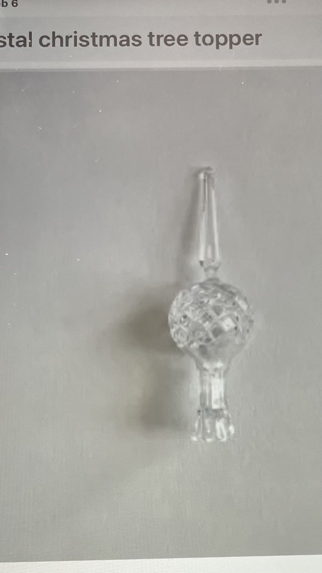 Reduced 50%. Waterford Crystal Tree Topper.