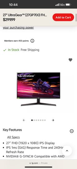 Lg ultra gear monitor