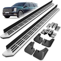 YZONA Side Steps Compatible with 2026 Hyundai Palisade (SE/SEL/Calligraphy/Limited), Heavy-Duty Aluminum Alloy Rails, 500 lb Capacity Nerf Bars