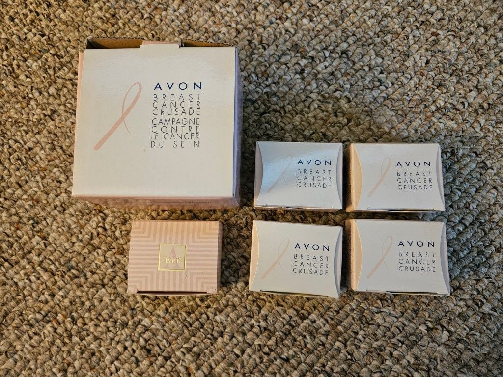 Avon Breast Cancer Christmas Ornament, Keychain And Tennis Bracelets