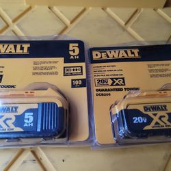 DEWALT 20VMAX BATTERIES 5.0AH NEW 