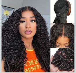 7x5 Burmese Curly Wig Human Hair Glueless Wigs with Drawstring 24inch #24