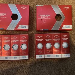 2 Dozen (24) New Callaway Chrome Soft Golf Balls
