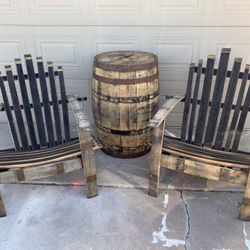 Whiskey Barrel Adirondack chairs (KC&Co)