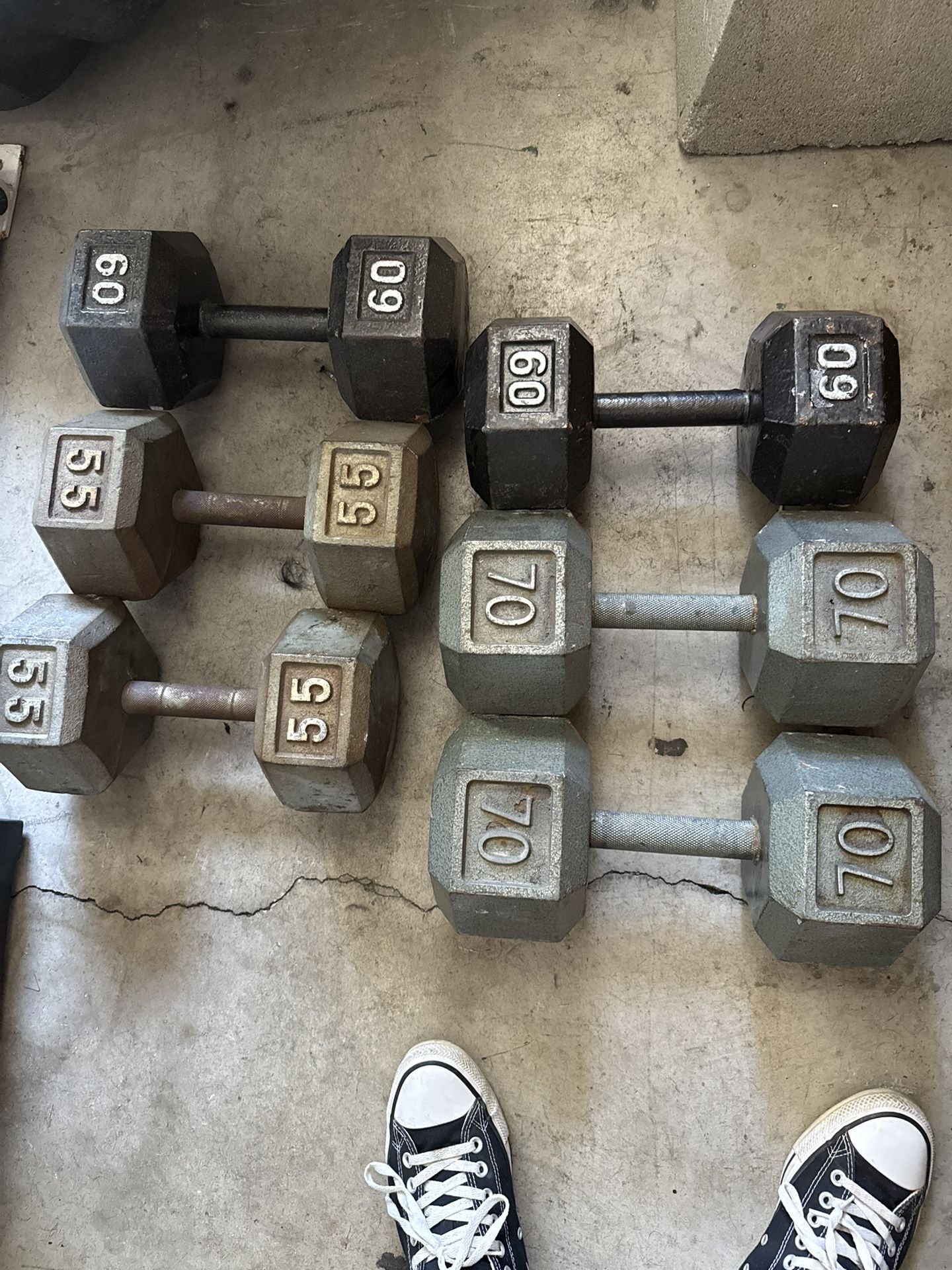 Dumbbells 55lb 60lb 70lb