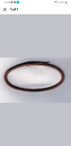 10 Oval White Light Brown embroidered trim blank patches patch lot 3" NEW Scout