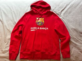 FC Barcelona “Forca Barca” La Liga Red Sweatshirt; Men’s M