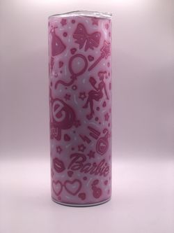 Barbie Iced Coffee Cup Tumbler Stainless Steel New Termo Thermo