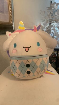 Sanrio Hello Kitty Squishmallows Cinnamoroll plaid plush 8”