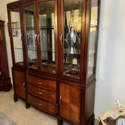Classic Mahogany Glass-Fronted Display Cabinet