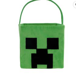 Minecraft Green Creeper Themed Easter Basket 