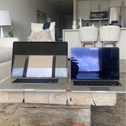 Two Mac Book Both Hard Drives Removed 