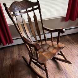 Large Solid Wood Rocking Chair 