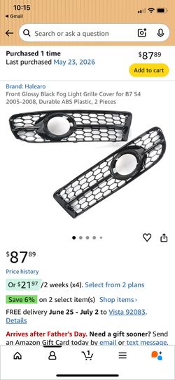 Front fog light honeycomb grille BRAND NEW
