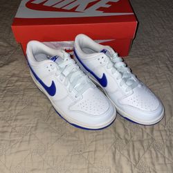 Nike Dunk Low White/Hyper Royal Size 4y