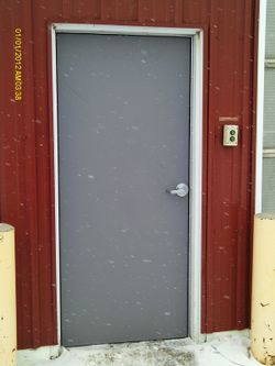 Commercial metal door