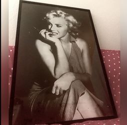 Marilyn Monroe Vintage 2004 Framed Print “Apprehensive Look” - 25”W x 37”H