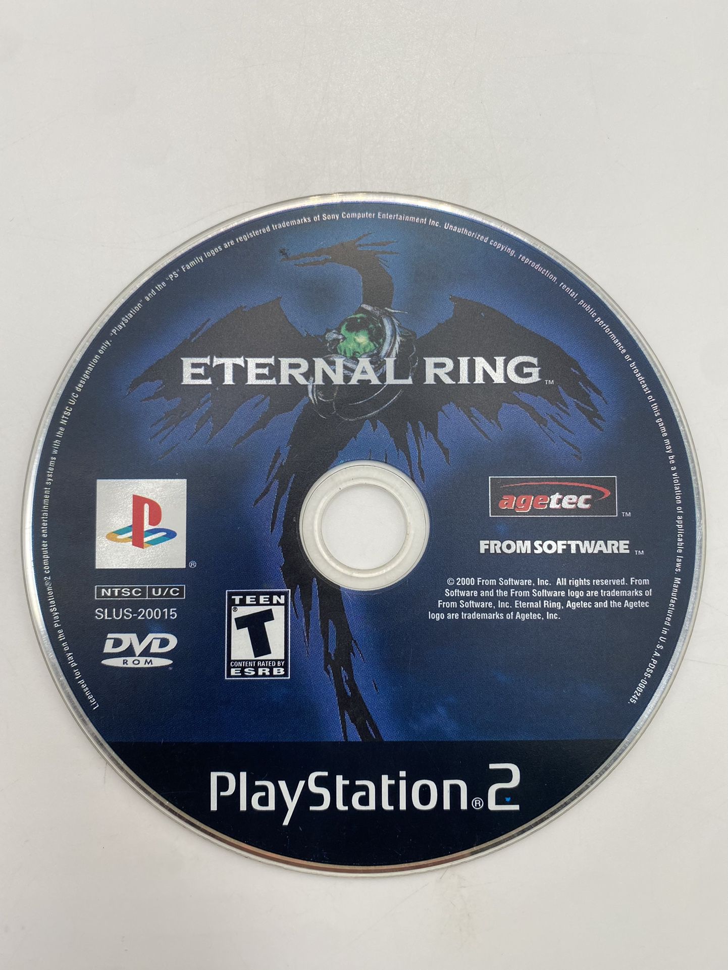 Eternal Ring Sony PlayStation 2 Disc Only PS2 HAS SCRATCHES WORKS TESTED