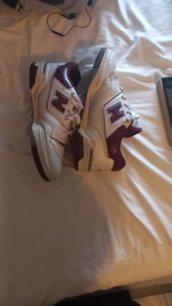 New Balance 550 White Burgundy Sneakers