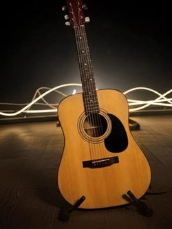Cort Acoustic guitar and guitar tuner