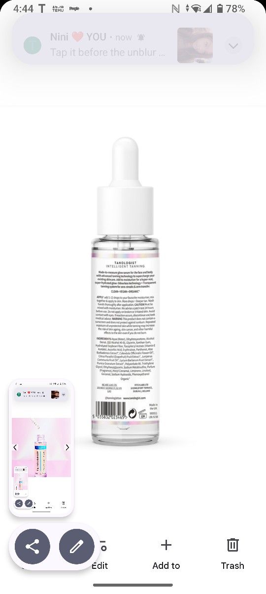 Tanologist Face Body Drop