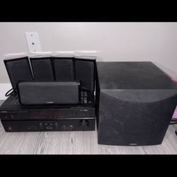 Yamaha - 5.1-Channel 4K Home Theater Speaker System with Powered Subwoofer and Bluetooth Streaming - Black