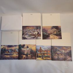 Christmas Cards Winter Houses Envelopes