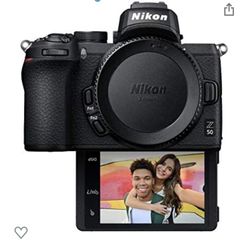 Nikon Z50 Compact Mirrorless Digital Camera with Flip Under Selfie/Vlogger LCD, Body