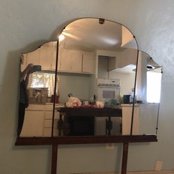 Antique Tri-fold Mirror 
