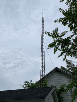 Radio Tower, about 40 feet tall