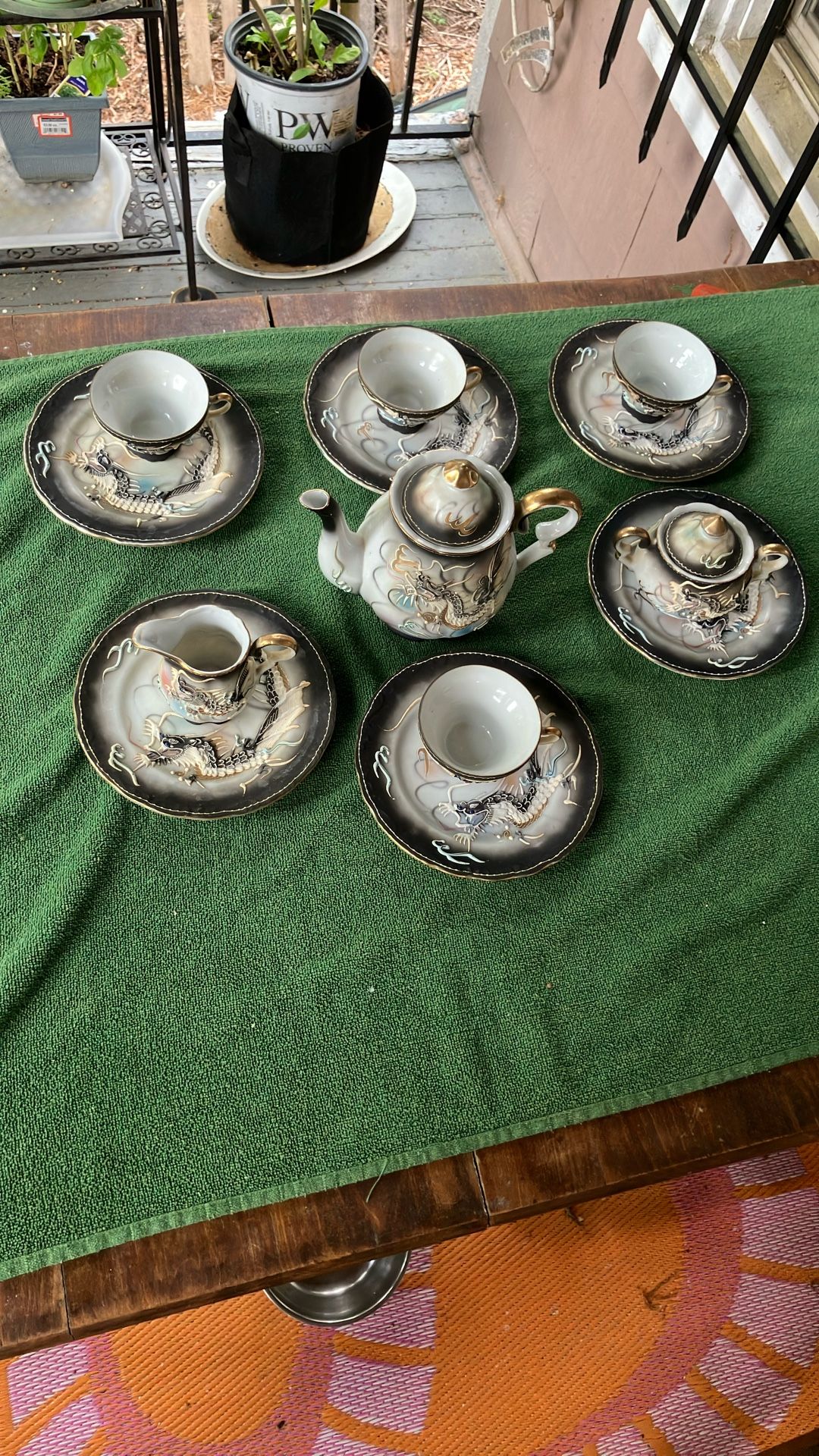 Antique Dragon Bone China From Japan