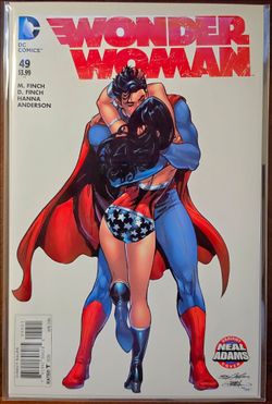 Wonder Woman #49B 🔑 DC Comics 2016 Neal Adams Variant Cover NM-MINT WHT PGS 🔥