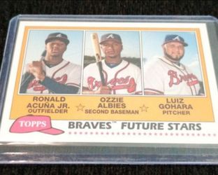 Ronald Acuna rookie 2018 Topps card